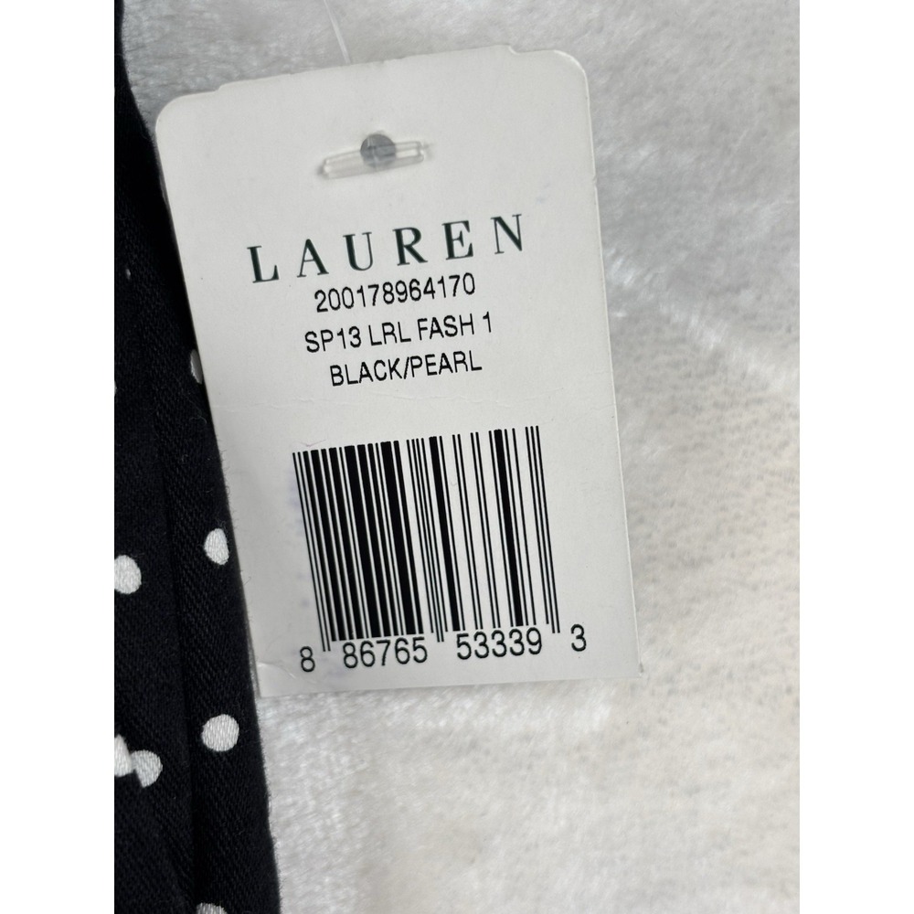 Lauren Ralph Lauren Womens Sz 16 Black/White Stretch Polka Dot Ankle Pants - Picture 12 of 16